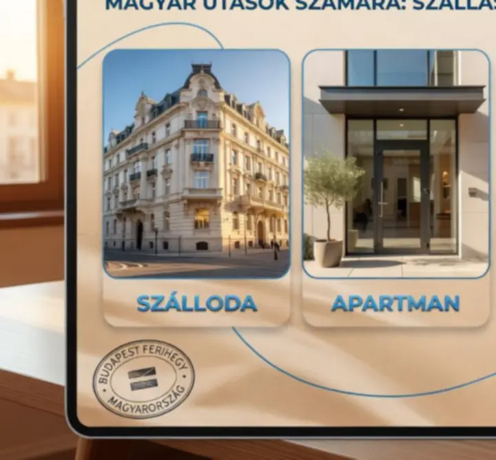 Modern szállásfoglalási útmutató kártyák utazási hangulattal